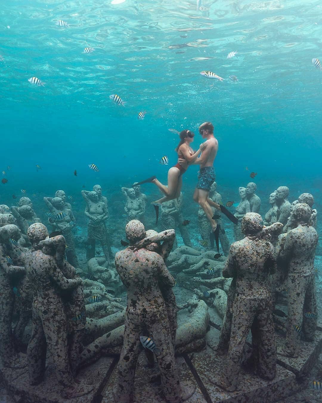 Patung Bawah Laut dii Gili Trawangan